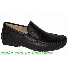 Подростковая школьная обувь для мальчика, кожаные мокасины Alexandro, 6975-1